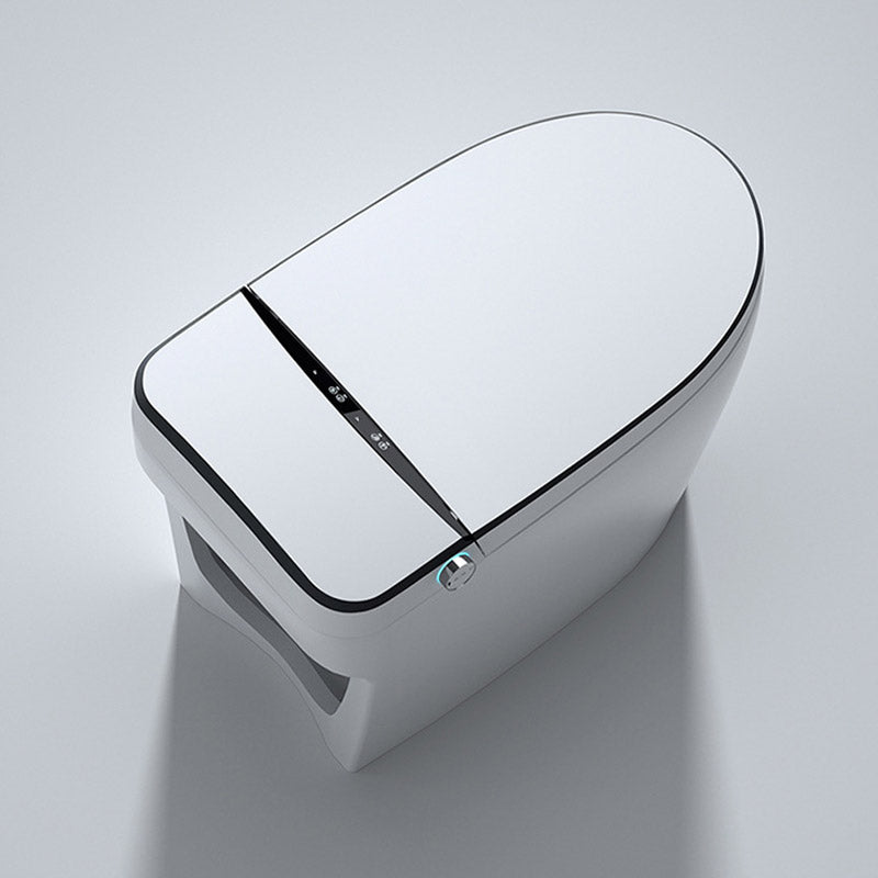 Modern Skirted White Concealed Tank Toilet ABS Floor Mounted Flush Toilet with Seat Splash Proof (Upgrade Configuration) 12" Clearhalo 'Bathroom Remodel & Bathroom Fixtures' 'Home Improvement' 'home_improvement' 'home_improvement_toilets' 'Toilets & Bidets' 'Toilets' 6549143