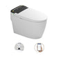 Modern White Concealed Tank Toilet Skirted ABS Floor Mounted Flush Toilet with Seat White Black Clearhalo 'Bathroom Remodel & Bathroom Fixtures' 'Home Improvement' 'home_improvement' 'home_improvement_toilets' 'Toilets & Bidets' 'Toilets' 6549157