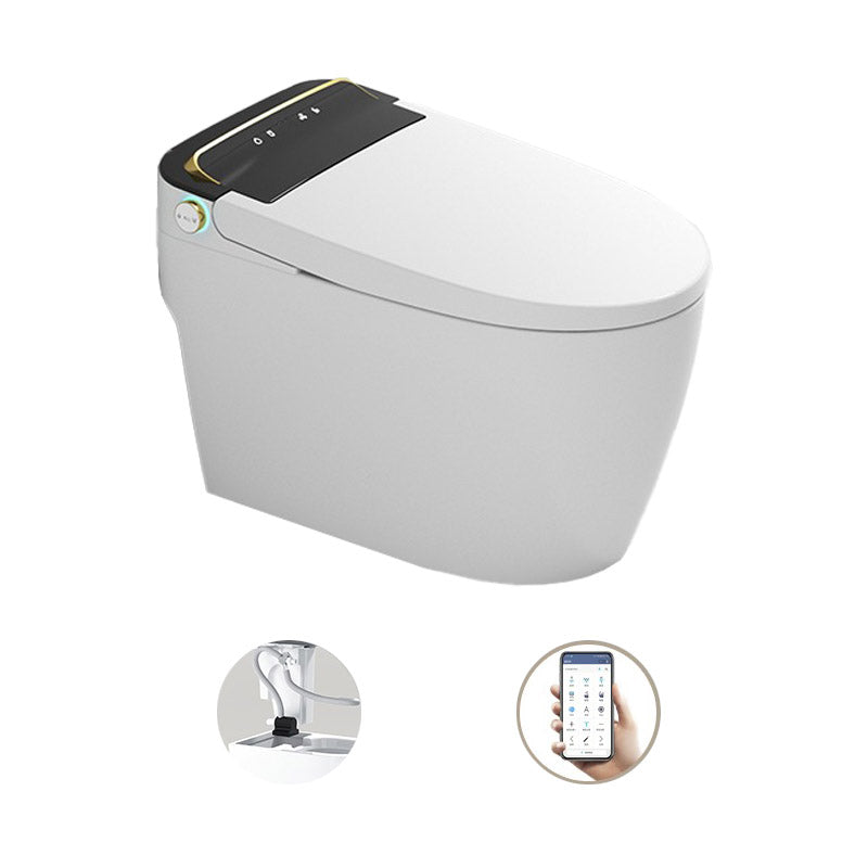 Modern White Concealed Tank Toilet Skirted ABS Floor Mounted Flush Toilet with Seat White Black Clearhalo 'Bathroom Remodel & Bathroom Fixtures' 'Home Improvement' 'home_improvement' 'home_improvement_toilets' 'Toilets & Bidets' 'Toilets' 6549157