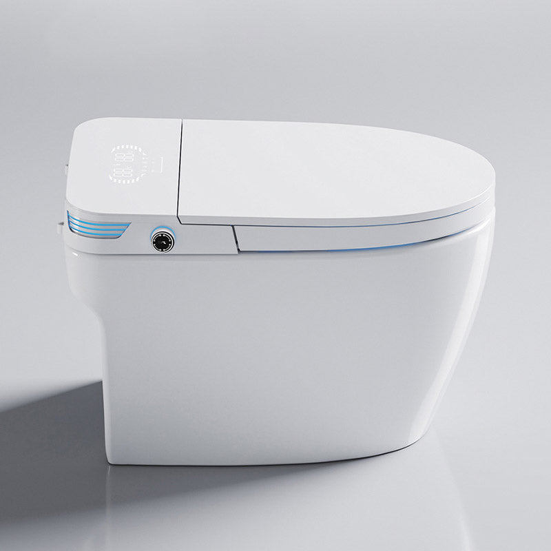 Modern Toilet Bowl Siphon Jet Skirted Toilet with Soft-Close Seat for Bathroom Wireless Control (Standard) 12" Clearhalo 'Bathroom Remodel & Bathroom Fixtures' 'Home Improvement' 'home_improvement' 'home_improvement_toilets' 'Toilets & Bidets' 'Toilets' 6549176