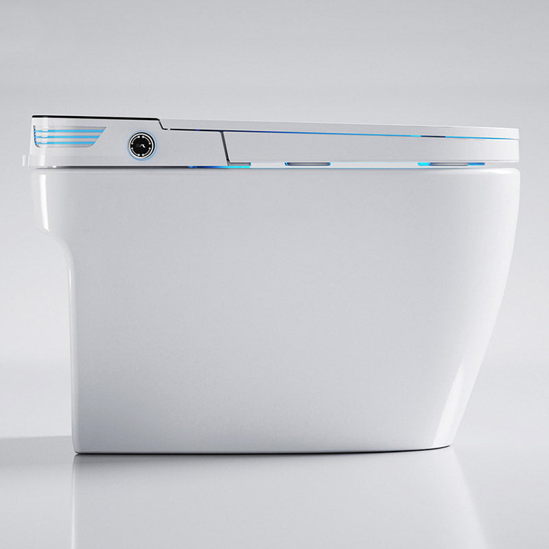 Modern Toilet Bowl Siphon Jet Skirted Toilet with Soft-Close Seat for Bathroom Auto Flip (Upgrading) 12" Clearhalo 'Bathroom Remodel & Bathroom Fixtures' 'Home Improvement' 'home_improvement' 'home_improvement_toilets' 'Toilets & Bidets' 'Toilets' 6549177