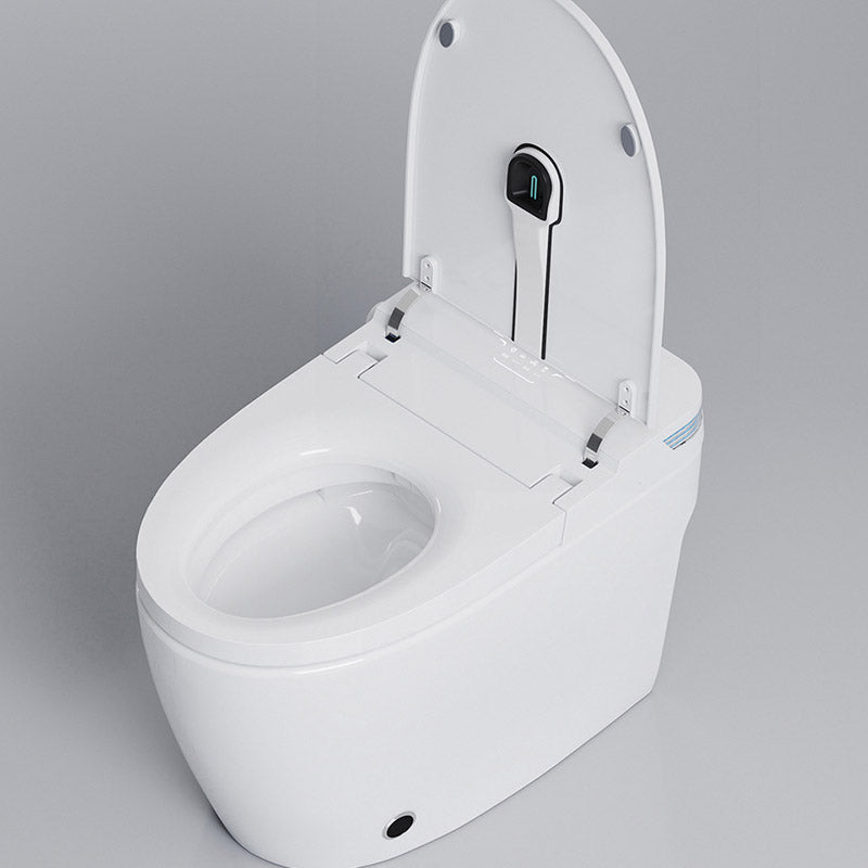 Modern Toilet Bowl Siphon Jet Skirted Toilet with Soft-Close Seat for Bathroom Clearhalo 'Bathroom Remodel & Bathroom Fixtures' 'Home Improvement' 'home_improvement' 'home_improvement_toilets' 'Toilets & Bidets' 'Toilets' 6549187