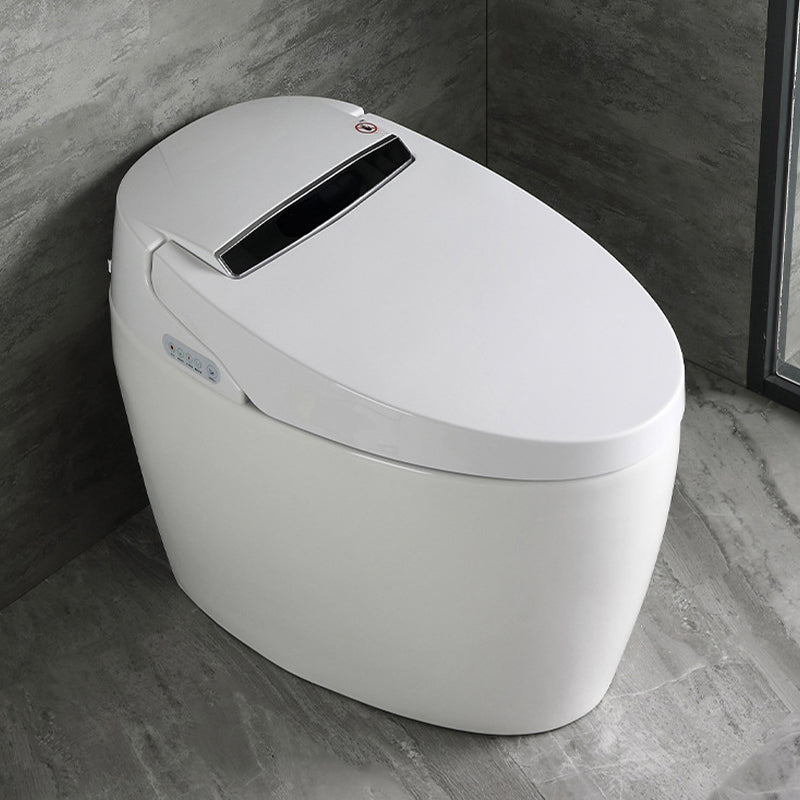 Modern Concealed Tank Toilet Bowl Skirted ABS Floor Mount Flush Toilet with Seat Foot Touch Flush ( Standard) Clearhalo 'Bathroom Remodel & Bathroom Fixtures' 'Home Improvement' 'home_improvement' 'home_improvement_toilets' 'Toilets & Bidets' 'Toilets' 6549256