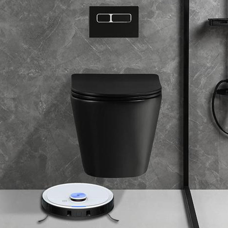 Wall Mount Flush Toilet One-Piece Toilet Contemporary Porcelain Toilet Clearhalo 'Bathroom Remodel & Bathroom Fixtures' 'Home Improvement' 'home_improvement' 'home_improvement_toilets' 'Toilets & Bidets' 'Toilets' 6549271