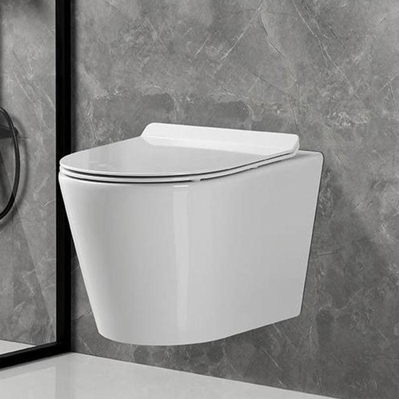 Wall Mount Flush Toilet One-Piece Toilet Contemporary Porcelain Toilet Clearhalo 'Bathroom Remodel & Bathroom Fixtures' 'Home Improvement' 'home_improvement' 'home_improvement_toilets' 'Toilets & Bidets' 'Toilets' 6549275