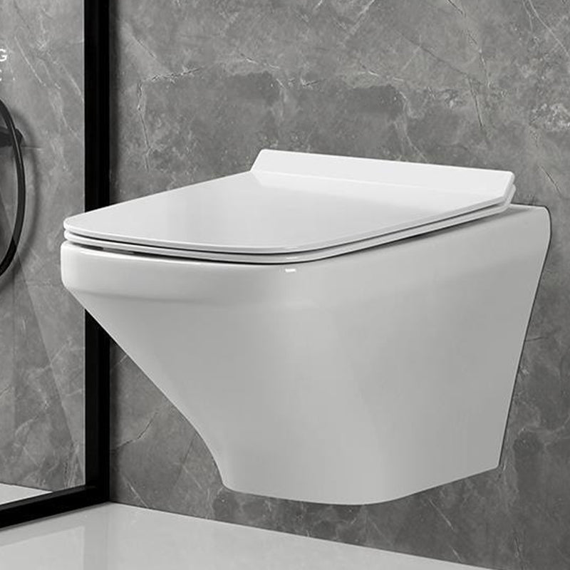 Wall Mount Flush Toilet One-Piece Toilet Contemporary Porcelain Toilet Clearhalo 'Bathroom Remodel & Bathroom Fixtures' 'Home Improvement' 'home_improvement' 'home_improvement_toilets' 'Toilets & Bidets' 'Toilets' 6549288