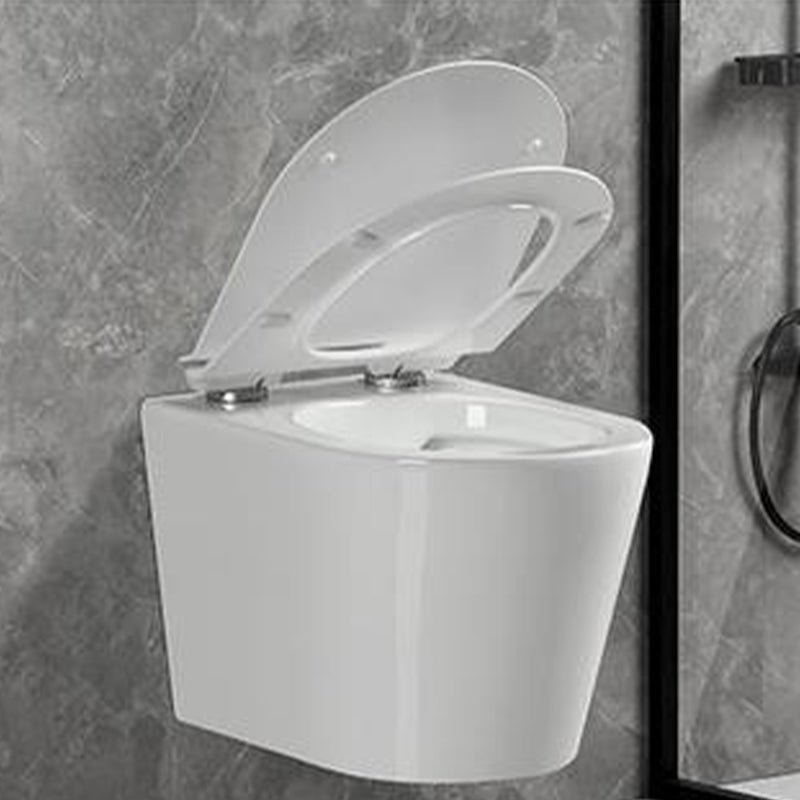 Wall Mount Flush Toilet One-Piece Toilet Contemporary Porcelain Toilet Clearhalo 'Bathroom Remodel & Bathroom Fixtures' 'Home Improvement' 'home_improvement' 'home_improvement_toilets' 'Toilets & Bidets' 'Toilets' 6549290