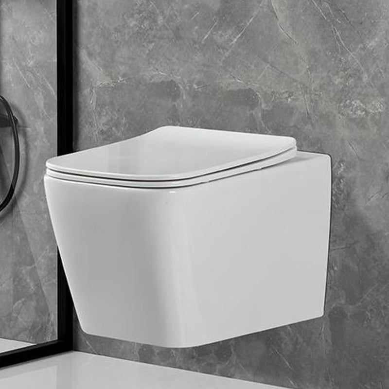 Wall Mount Flush Toilet One-Piece Toilet Contemporary Porcelain Toilet Clearhalo 'Bathroom Remodel & Bathroom Fixtures' 'Home Improvement' 'home_improvement' 'home_improvement_toilets' 'Toilets & Bidets' 'Toilets' 6549295