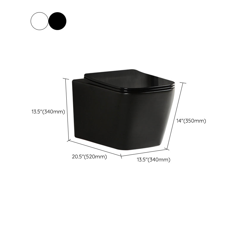 Wall Mount Flush Toilet One-Piece Toilet Contemporary Porcelain Toilet Clearhalo 'Bathroom Remodel & Bathroom Fixtures' 'Home Improvement' 'home_improvement' 'home_improvement_toilets' 'Toilets & Bidets' 'Toilets' 6549299