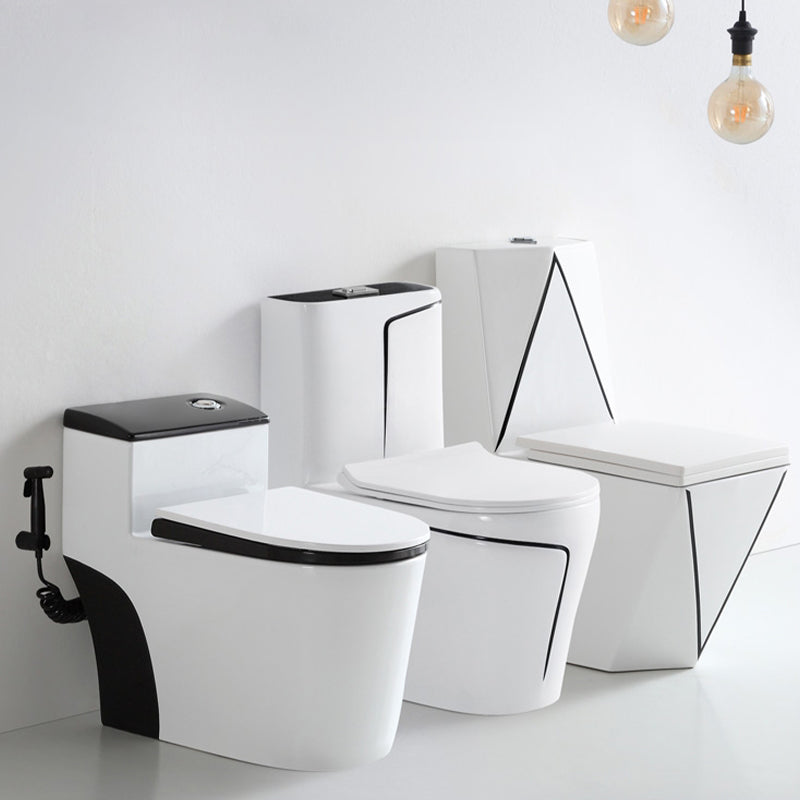 Skirted Toilet Traditional Floor Mount One-Piece Toilet with Slow Close Seat Clearhalo 'Bathroom Remodel & Bathroom Fixtures' 'Home Improvement' 'home_improvement' 'home_improvement_toilets' 'Toilets & Bidets' 'Toilets' 6549323