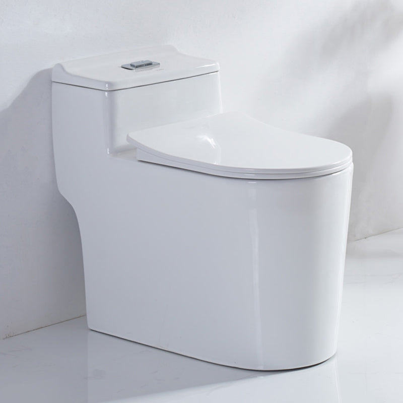 Skirted Toilet Traditional Floor Mount One-Piece Toilet with Slow Close Seat Clearhalo 'Bathroom Remodel & Bathroom Fixtures' 'Home Improvement' 'home_improvement' 'home_improvement_toilets' 'Toilets & Bidets' 'Toilets' 6549341