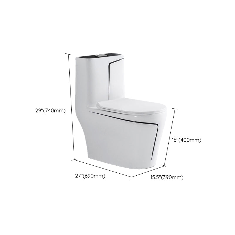 Skirted Toilet Traditional Floor Mount One-Piece Toilet with Slow Close Seat Clearhalo 'Bathroom Remodel & Bathroom Fixtures' 'Home Improvement' 'home_improvement' 'home_improvement_toilets' 'Toilets & Bidets' 'Toilets' 6549350