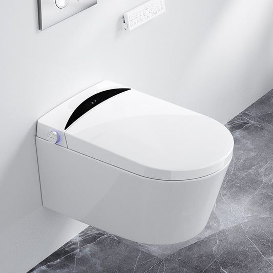 Modern Concealed Tank Toilet Skirted ABS Wall Mount Flush Toilet with Seat Clearhalo 'Bathroom Remodel & Bathroom Fixtures' 'Home Improvement' 'home_improvement' 'home_improvement_toilets' 'Toilets & Bidets' 'Toilets' 6549798