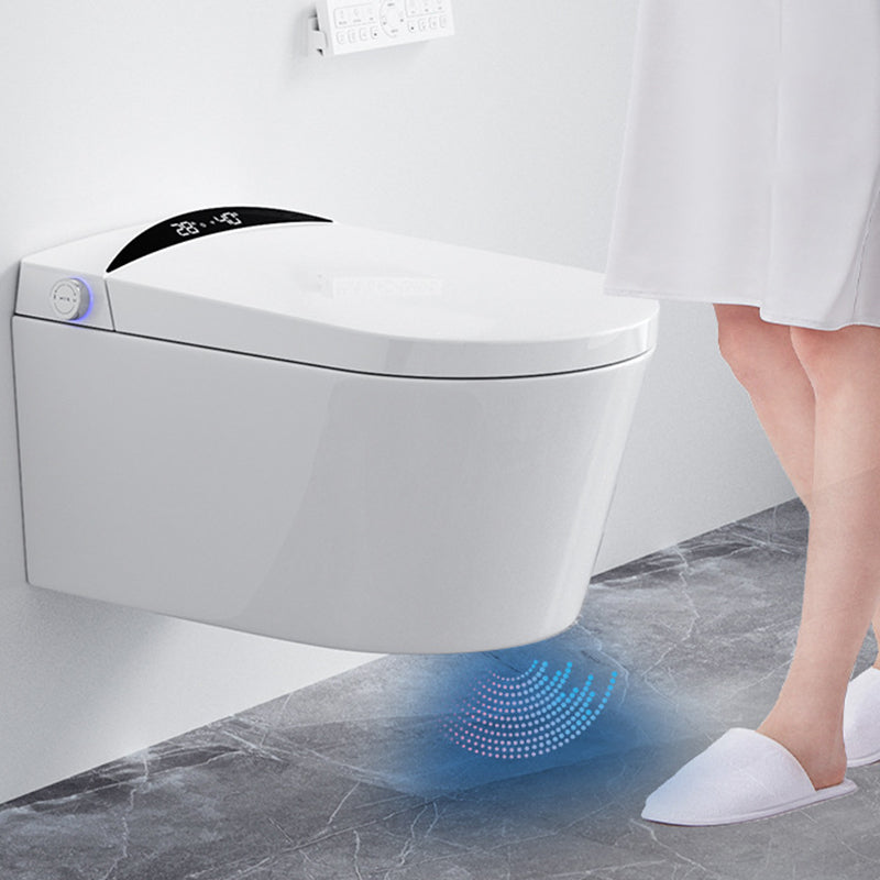 Modern Concealed Tank Toilet Skirted ABS Wall Mount Flush Toilet with Seat Clearhalo 'Bathroom Remodel & Bathroom Fixtures' 'Home Improvement' 'home_improvement' 'home_improvement_toilets' 'Toilets & Bidets' 'Toilets' 6549810