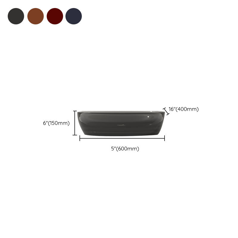 Modern Vessel Bathroom Sink Round with Pop-Up Drain Vessel Sink(Not Included Faucet) Clearhalo 'Bathroom Remodel & Bathroom Fixtures' 'Bathroom Sinks & Faucet Components' 'Bathroom Sinks' 'bathroom_sink' 'Home Improvement' 'home_improvement' 'home_improvement_bathroom_sink' 6550227