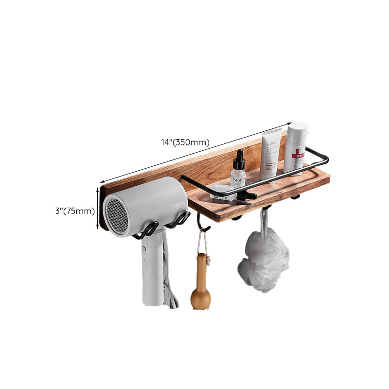 Wood & Aluminum Bath Hardware Set Brown Bathroom Accessory Kit Clearhalo 'Bathroom Hardware Sets' 'Bathroom Hardware' 'Bathroom Remodel & Bathroom Fixtures' 'bathroom_hardware_sets' 'Home Improvement' 'home_improvement' 'home_improvement_bathroom_hardware_sets' 6550549