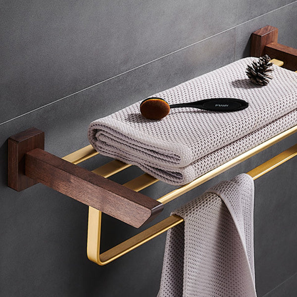 Traditional Bathroom Accessory Kit Bath Shelf Paper Holder Gold Bathroom Set Clearhalo 'Bathroom Hardware Sets' 'Bathroom Hardware' 'Bathroom Remodel & Bathroom Fixtures' 'bathroom_hardware_sets' 'Home Improvement' 'home_improvement' 'home_improvement_bathroom_hardware_sets' 6550566