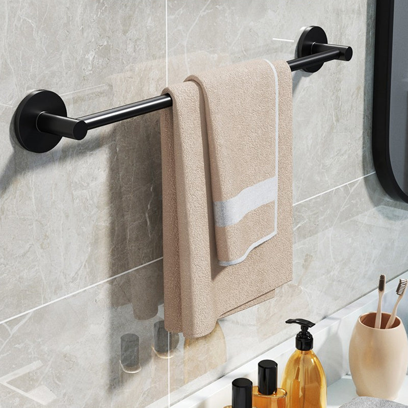 Aluminum Bath Hardware Set Black Bathroom Accessory Kit Towel Bar Clearhalo 'Bathroom Hardware Sets' 'Bathroom Hardware' 'Bathroom Remodel & Bathroom Fixtures' 'bathroom_hardware_sets' 'Home Improvement' 'home_improvement' 'home_improvement_bathroom_hardware_sets' 6550593
