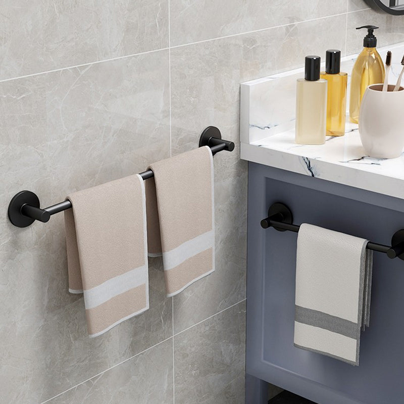 Aluminum Bath Hardware Set Black Bathroom Accessory Kit Towel Bar Clearhalo 'Bathroom Hardware Sets' 'Bathroom Hardware' 'Bathroom Remodel & Bathroom Fixtures' 'bathroom_hardware_sets' 'Home Improvement' 'home_improvement' 'home_improvement_bathroom_hardware_sets' 6550601