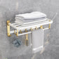 Modern Bath Hardware Set Bath Shelf Towel Bar Bathroom Accessories Hardware Set Clearhalo 'Bathroom Hardware Sets' 'Bathroom Hardware' 'Bathroom Remodel & Bathroom Fixtures' 'bathroom_hardware_sets' 'Home Improvement' 'home_improvement' 'home_improvement_bathroom_hardware_sets' 6550654