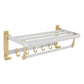Modern Bath Hardware Set Bath Shelf Towel Bar Bathroom Accessories Hardware Set Hem Towel Rack (24"L) Clearhalo 'Bathroom Hardware Sets' 'Bathroom Hardware' 'Bathroom Remodel & Bathroom Fixtures' 'bathroom_hardware_sets' 'Home Improvement' 'home_improvement' 'home_improvement_bathroom_hardware_sets' 6550668