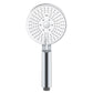Matte Black Handheld Shower Head Modern 3-Jet Round Wall-Mount Handheld Shower Head White Gold Clearhalo 'Bathroom Remodel & Bathroom Fixtures' 'Home Improvement' 'home_improvement' 'home_improvement_shower_heads' 'Shower Heads' 'shower_heads' 'Showers & Bathtubs Plumbing' 'Showers & Bathtubs' 6555432