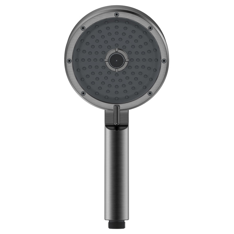 Matte Black Handheld Shower Head Modern 3-Jet Round Wall-Mount Handheld Shower Head Silver Gray Clearhalo 'Bathroom Remodel & Bathroom Fixtures' 'Home Improvement' 'home_improvement' 'home_improvement_shower_heads' 'Shower Heads' 'shower_heads' 'Showers & Bathtubs Plumbing' 'Showers & Bathtubs' 6555435