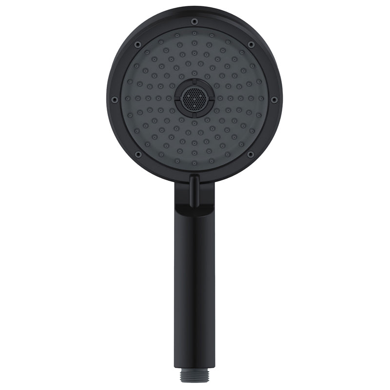 Matte Black Handheld Shower Head Modern 3-Jet Round Wall-Mount Handheld Shower Head Black Gray Clearhalo 'Bathroom Remodel & Bathroom Fixtures' 'Home Improvement' 'home_improvement' 'home_improvement_shower_heads' 'Shower Heads' 'shower_heads' 'Showers & Bathtubs Plumbing' 'Showers & Bathtubs' 6555436