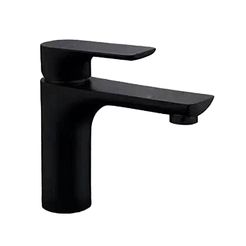 Lever Handle Vessel Sink Faucet Circular Modern Bathroom Faucet Black 6.9" Clearhalo 'Bathroom Remodel & Bathroom Fixtures' 'Bathroom Sink Faucets' 'Bathroom Sinks & Faucet Components' 'bathroom_sink_faucets' 'Home Improvement' 'home_improvement' 'home_improvement_bathroom_sink_faucets' 6558160