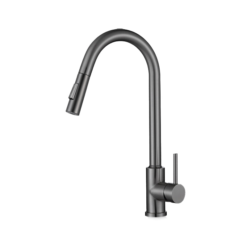 Touch 2 Modes Faucet Pull down Sprayer Bar Faucet 1-Handle Standard Kitchen Faucet Silver Gray Clearhalo 'Home Improvement' 'home_improvement' 'home_improvement_kitchen_faucets' 'Kitchen Faucets' 'Kitchen Remodel & Kitchen Fixtures' 'Kitchen Sinks & Faucet Components' 'kitchen_faucets' 6558178