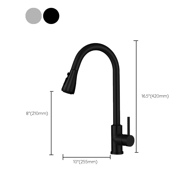 Touch 2 Modes Faucet Pull down Sprayer Bar Faucet 1-Handle Standard Kitchen Faucet Clearhalo 'Home Improvement' 'home_improvement' 'home_improvement_kitchen_faucets' 'Kitchen Faucets' 'Kitchen Remodel & Kitchen Fixtures' 'Kitchen Sinks & Faucet Components' 'kitchen_faucets' 6558187