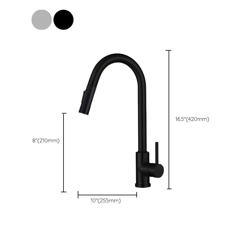Touch 2 Modes Faucet Pull down Sprayer Bar Faucet 1-Handle Standard Kitchen Faucet Clearhalo 'Home Improvement' 'home_improvement' 'home_improvement_kitchen_faucets' 'Kitchen Faucets' 'Kitchen Remodel & Kitchen Fixtures' 'Kitchen Sinks & Faucet Components' 'kitchen_faucets' 6558189