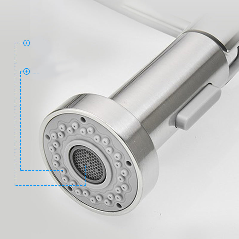 Modern Spring Spout Kitchen Faucet 2-Handle Bar Faucet with 2-Dispenser Clearhalo 'Home Improvement' 'home_improvement' 'home_improvement_kitchen_faucets' 'Kitchen Faucets' 'Kitchen Remodel & Kitchen Fixtures' 'Kitchen Sinks & Faucet Components' 'kitchen_faucets' 6558230