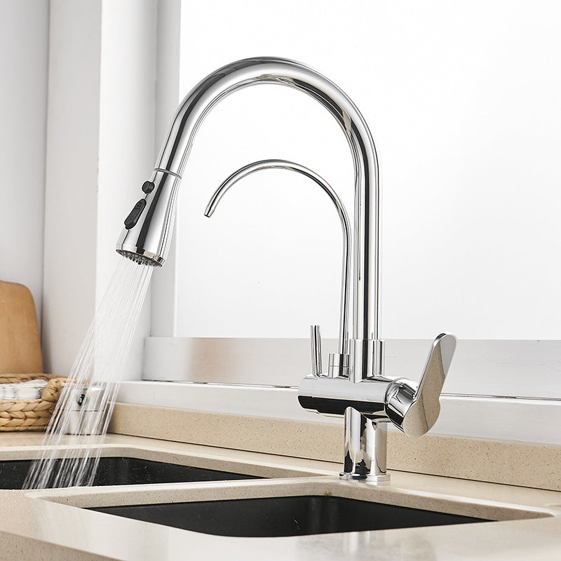 Modern 2 Handle Kitchen Faucet With