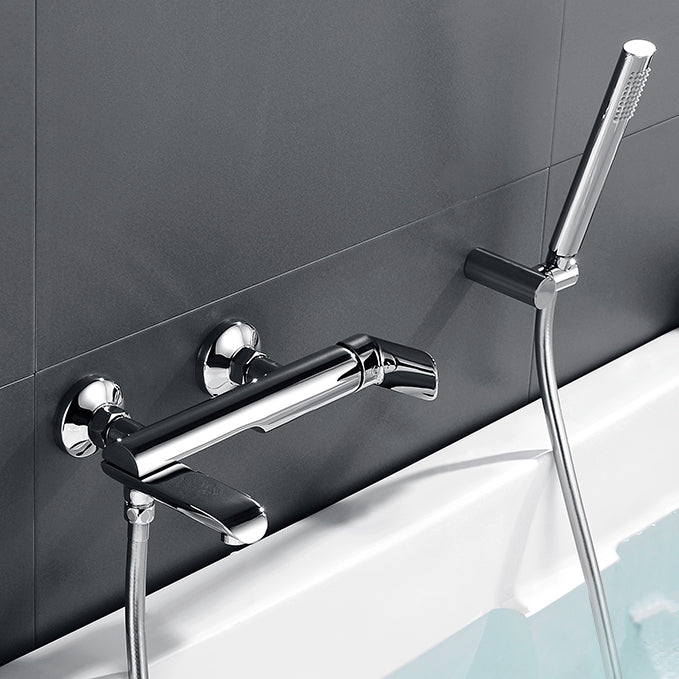 Tub Spout Trim Bathroom Wall Mounted One Handle Bathtub Faucet Clearhalo 'Bathroom Remodel & Bathroom Fixtures' 'Bathtub Faucets' 'bathtub_faucets' 'Home Improvement' 'home_improvement' 'home_improvement_bathtub_faucets' 6558310