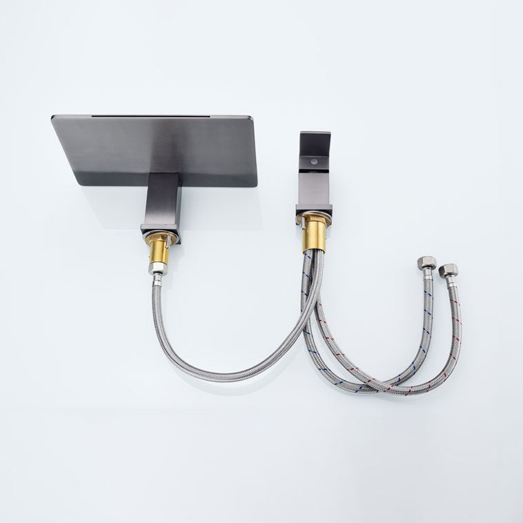 Modern Deck Mounted Metal Freestanding Tub Filler Waterfall Freestanding Faucet Clearhalo 'Bathroom Remodel & Bathroom Fixtures' 'Bathtub Faucets' 'bathtub_faucets' 'Home Improvement' 'home_improvement' 'home_improvement_bathtub_faucets' 6558415