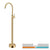 Floor Mounted Copper Freestanding Tub Filler Simple High Arc Freestanding Tub Filler Trim Gold Hand Shower Not Included Ground Clearhalo 'Bathroom Remodel & Bathroom Fixtures' 'Bathtub Faucets' 'bathtub_faucets' 'Home Improvement' 'home_improvement' 'home_improvement_bathtub_faucets' 6558569