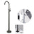 Floor Mounted Copper Freestanding Tub Filler Simple High Arc Freestanding Tub Filler Trim Gun Grey Hand Shower Not Included Wall Clearhalo 'Bathroom Remodel & Bathroom Fixtures' 'Bathtub Faucets' 'bathtub_faucets' 'Home Improvement' 'home_improvement' 'home_improvement_bathtub_faucets' 6558572