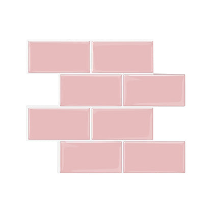 Modern Peel and Stick Wall Tile PVC Peel and Stick Backs Plash Tile Pink Clearhalo 'Flooring 'Home Improvement' 'home_improvement' 'home_improvement_peel_stick_blacksplash' 'Peel & Stick Backsplash Tile' 'peel_stick_blacksplash' 'Walls & Ceilings' Walls and Ceiling' 6558583