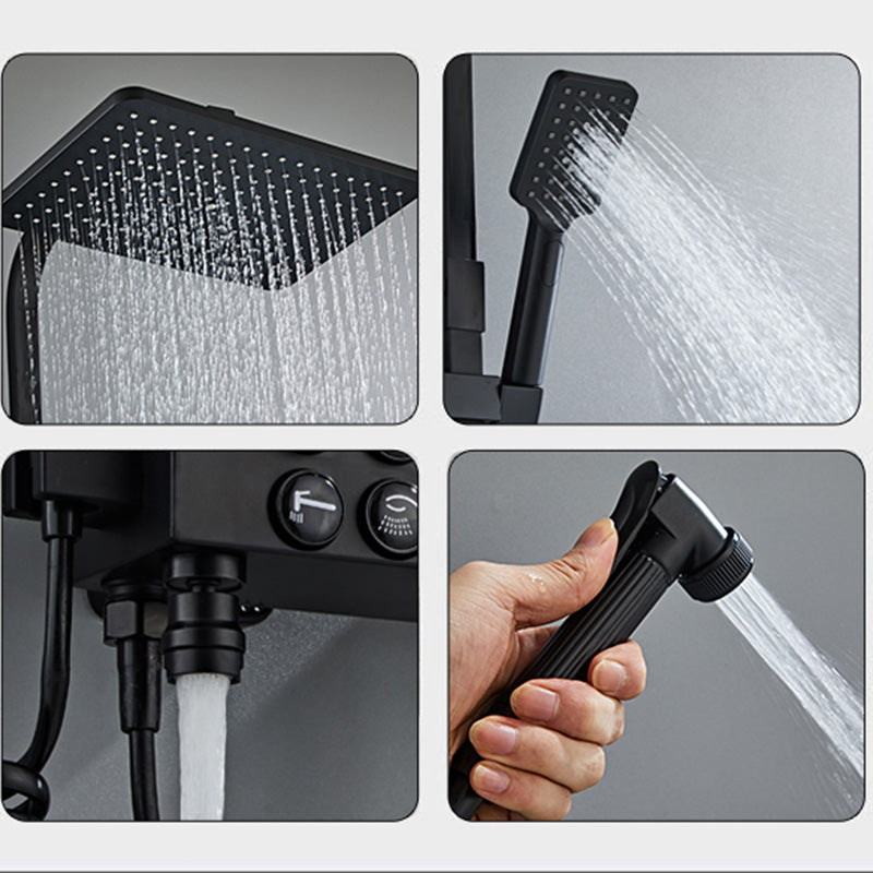 Contemporary Shower Set Slide Bar Adjustable Shower Head Wall Mounted Shower System Clearhalo 'Bathroom Remodel & Bathroom Fixtures' 'Home Improvement' 'home_improvement' 'home_improvement_shower_faucets' 'Shower Faucets & Systems' 'shower_faucets' 'Showers & Bathtubs Plumbing' 'Showers & Bathtubs' 6558710