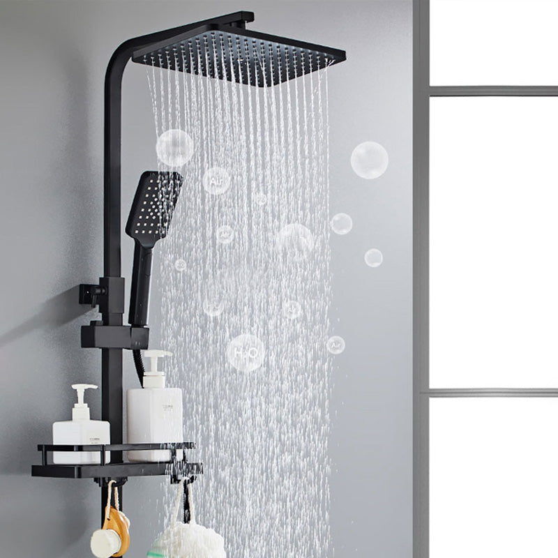 Contemporary Shower Set Slide Bar Adjustable Shower Head Wall Mounted Shower System Clearhalo 'Bathroom Remodel & Bathroom Fixtures' 'Home Improvement' 'home_improvement' 'home_improvement_shower_faucets' 'Shower Faucets & Systems' 'shower_faucets' 'Showers & Bathtubs Plumbing' 'Showers & Bathtubs' 6558712