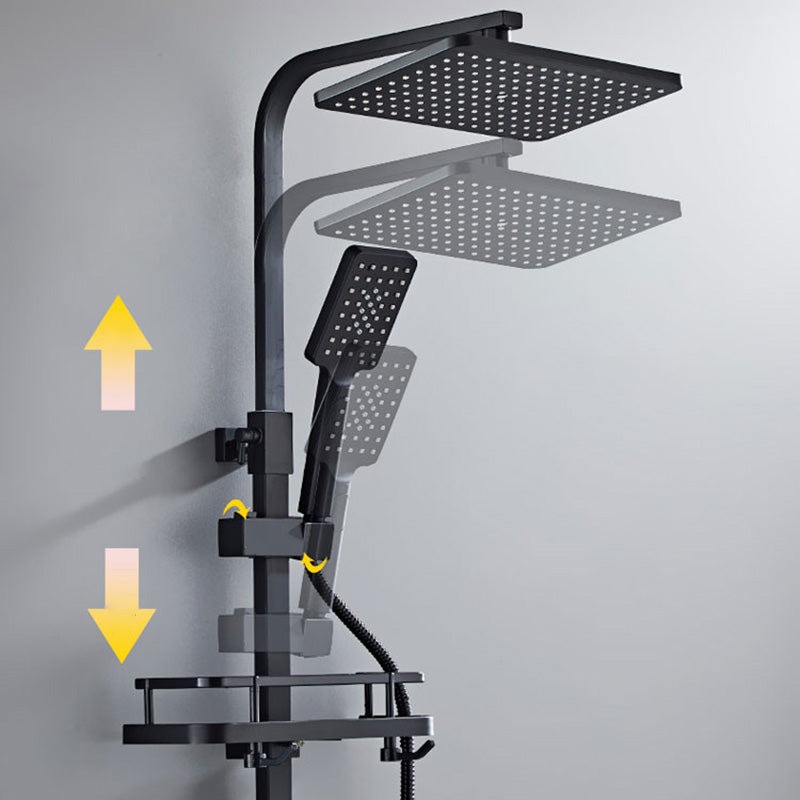 Contemporary Shower Set Slide Bar Adjustable Shower Head Wall Mounted Shower System Clearhalo 'Bathroom Remodel & Bathroom Fixtures' 'Home Improvement' 'home_improvement' 'home_improvement_shower_faucets' 'Shower Faucets & Systems' 'shower_faucets' 'Showers & Bathtubs Plumbing' 'Showers & Bathtubs' 6558715