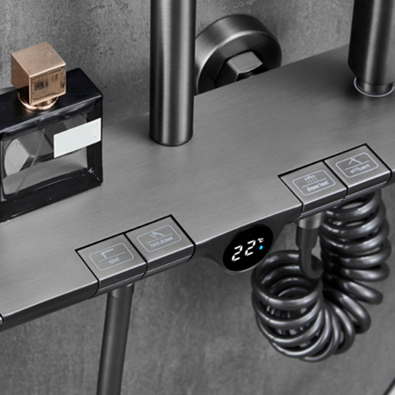 Modern Shower Set Slide Bar Dual Shower Head Thermostatic Wall Mounted Shower System Clearhalo 'Bathroom Remodel & Bathroom Fixtures' 'Home Improvement' 'home_improvement' 'home_improvement_shower_faucets' 'Shower Faucets & Systems' 'shower_faucets' 'Showers & Bathtubs Plumbing' 'Showers & Bathtubs' 6558727