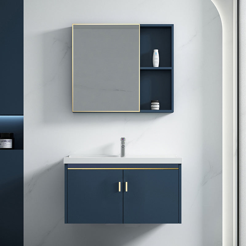 Modern Wall-mounted Bathroom Vanity Cabinet with Soft Close Door Clearhalo 'Bathroom Remodel & Bathroom Fixtures' 'Bathroom Vanities' 'bathroom_vanities' 'Home Improvement' 'home_improvement' 'home_improvement_bathroom_vanities' 6558821