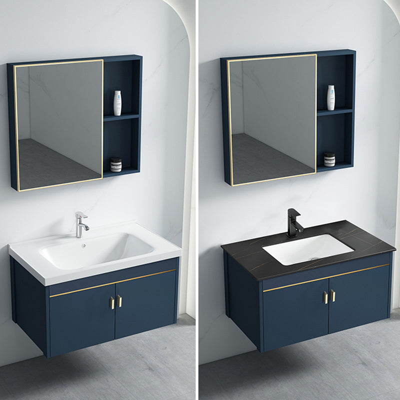 Modern Wall-mounted Bathroom Vanity Cabinet with Soft Close Door Clearhalo 'Bathroom Remodel & Bathroom Fixtures' 'Bathroom Vanities' 'bathroom_vanities' 'Home Improvement' 'home_improvement' 'home_improvement_bathroom_vanities' 6558825