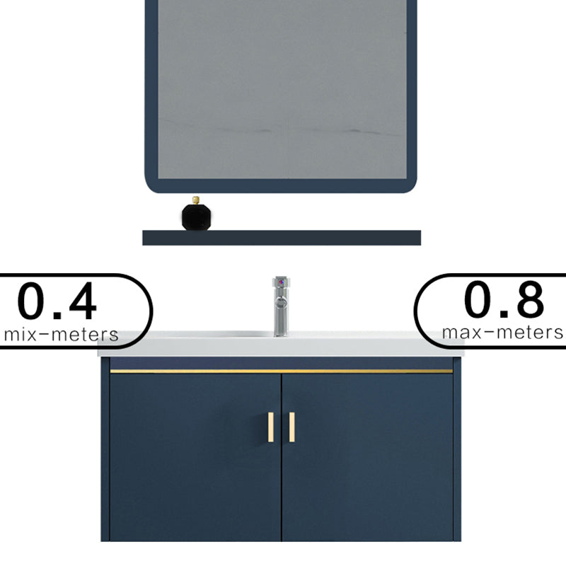 Modern Wall-mounted Bathroom Vanity Cabinet with Soft Close Door Clearhalo 'Bathroom Remodel & Bathroom Fixtures' 'Bathroom Vanities' 'bathroom_vanities' 'Home Improvement' 'home_improvement' 'home_improvement_bathroom_vanities' 6558843