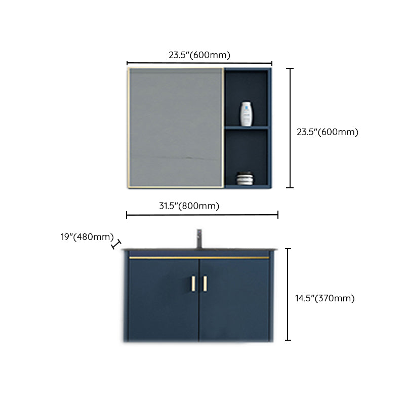 Modern Wall-mounted Bathroom Vanity Cabinet with Soft Close Door Clearhalo 'Bathroom Remodel & Bathroom Fixtures' 'Bathroom Vanities' 'bathroom_vanities' 'Home Improvement' 'home_improvement' 'home_improvement_bathroom_vanities' 6558846