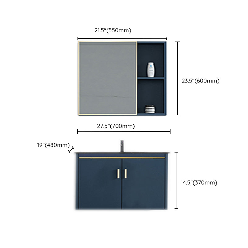 Modern Wall-mounted Bathroom Vanity Cabinet with Soft Close Door Clearhalo 'Bathroom Remodel & Bathroom Fixtures' 'Bathroom Vanities' 'bathroom_vanities' 'Home Improvement' 'home_improvement' 'home_improvement_bathroom_vanities' 6558848