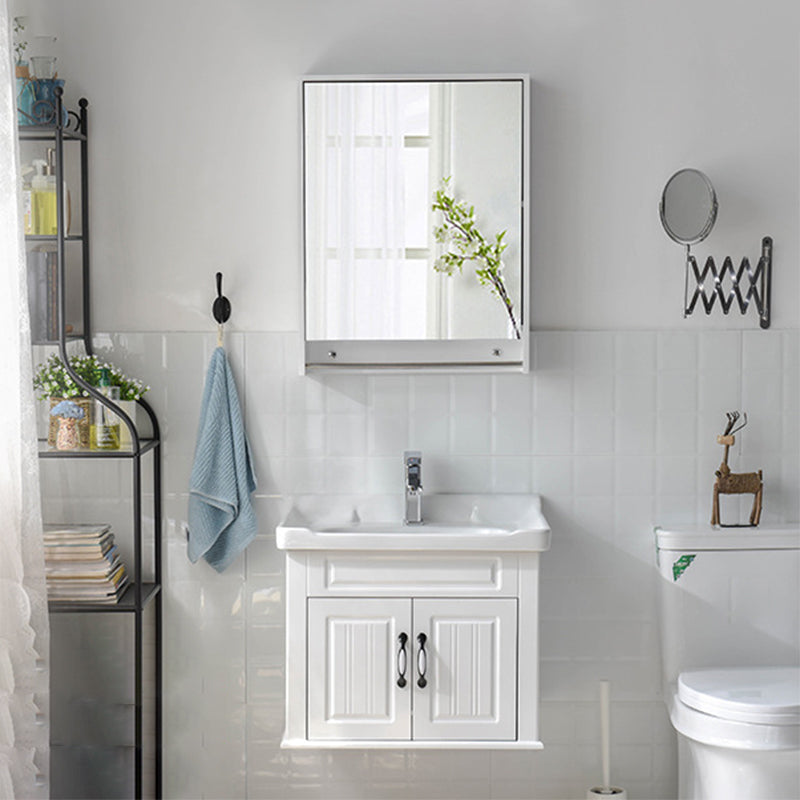 Modern Bathroom Vanity Set Wooden Freestanding Bathroom Vanity Set Vanity & Faucet & Mirror Cabinet 24"L x 19"W x 18"H Clearhalo 'Bathroom Remodel & Bathroom Fixtures' 'Bathroom Vanities' 'bathroom_vanities' 'Home Improvement' 'home_improvement' 'home_improvement_bathroom_vanities' 6558915