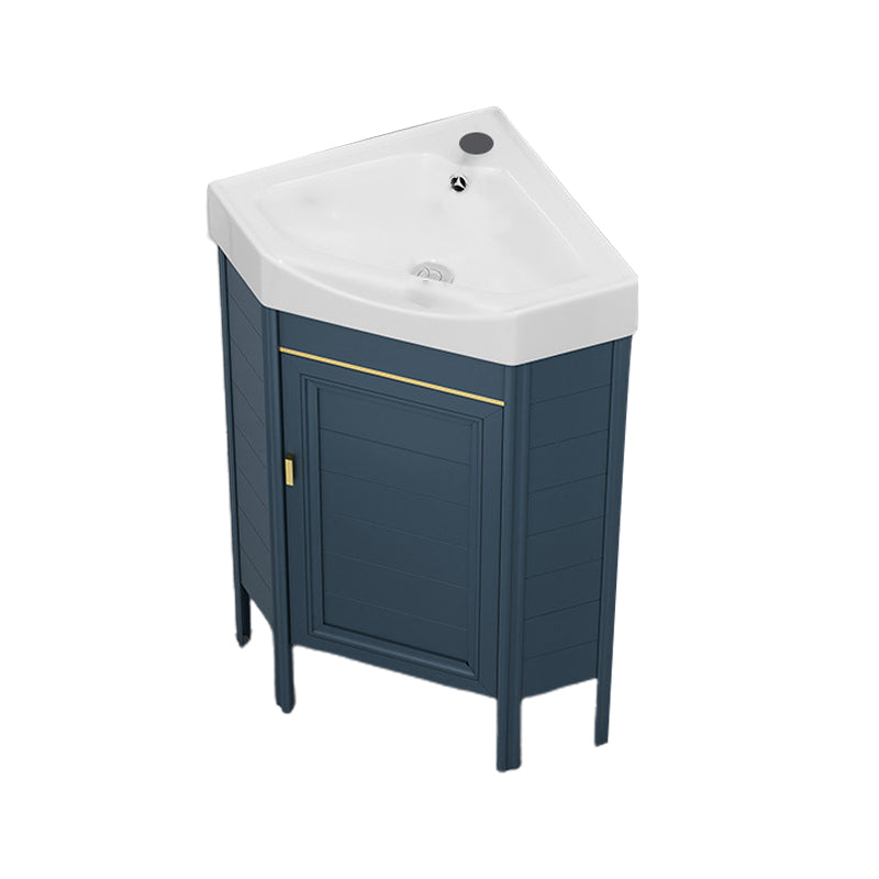 Gorgeous Sink Cabinet Blue Tone Free-standing Corner Bathroom Vanity Bathroom Vanity 17"L x 17"W x 32"H Clearhalo 'Bathroom Remodel & Bathroom Fixtures' 'Bathroom Vanities' 'bathroom_vanities' 'Home Improvement' 'home_improvement' 'home_improvement_bathroom_vanities' 6559063